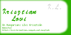 krisztian lovi business card